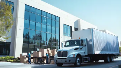 A loaded Mount Si Movers truck ready for a long-distance run